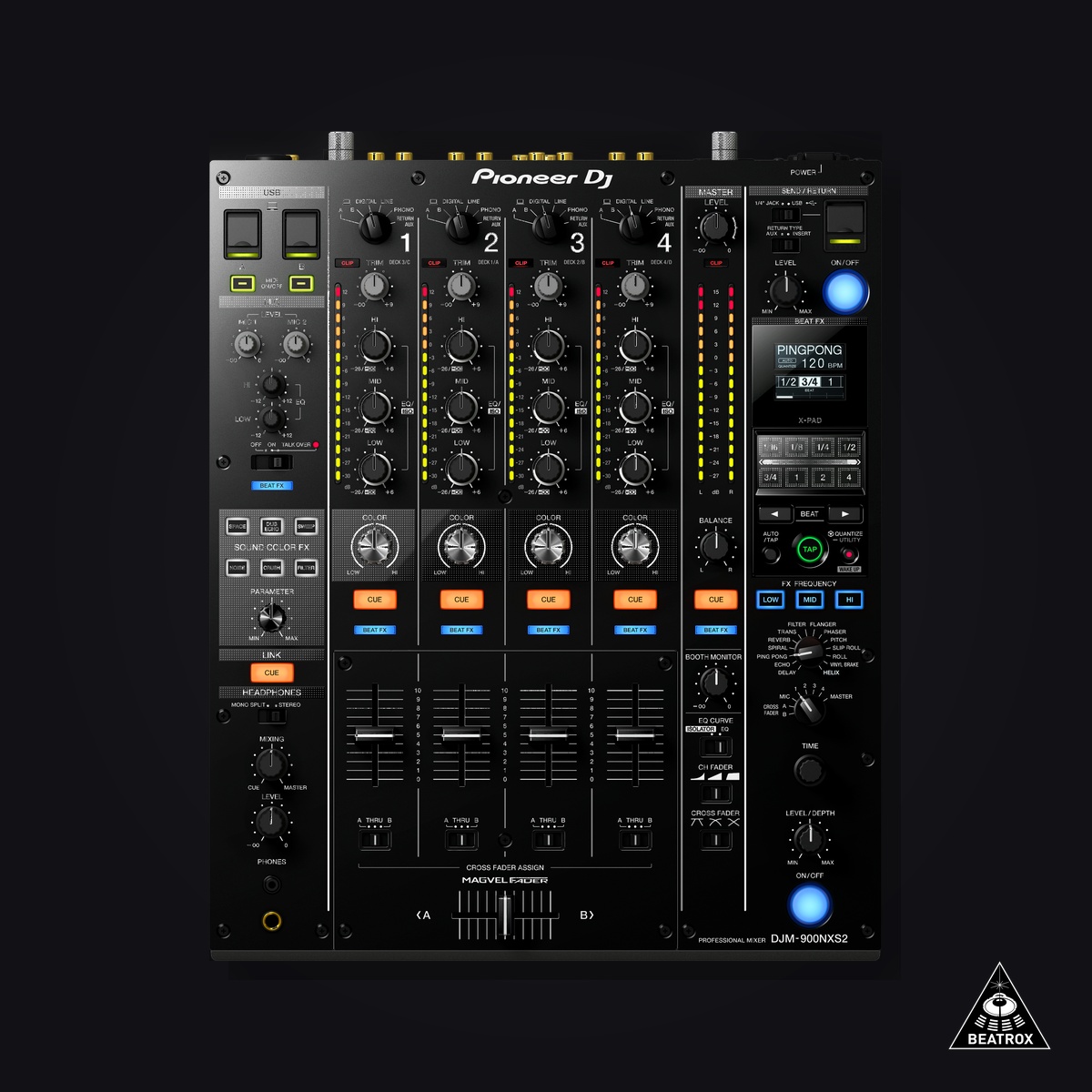 Pioneer DJM-900NXS2 — 4-channel DJ mixer