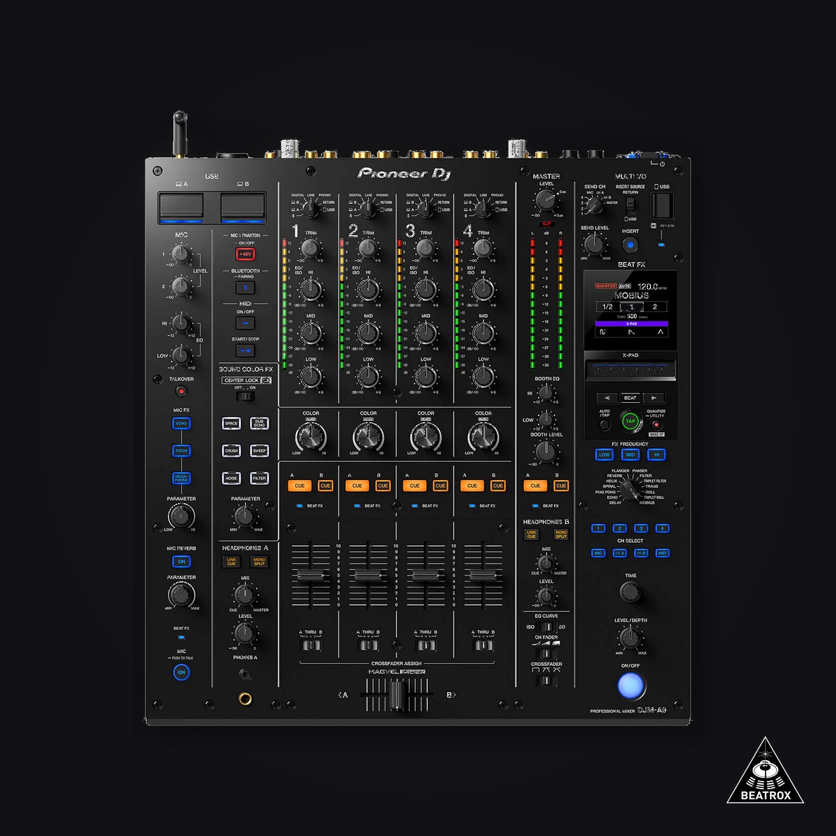 Pioneer DJM-A9 Mixer — 4-channel professional DJ mixer