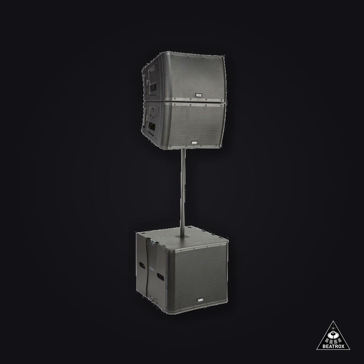 Band Stage Pack — 2x QSC KLA12 line array + 2x QSC KW181 subs + Band Mic Pack